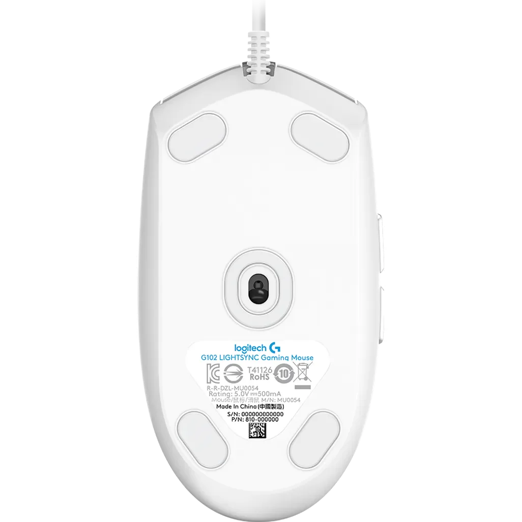 GUNMANSA Logitech Gaming G102 LightSync RGB Mouse 200DPI to 6000DPI adjustable optical sensor;White