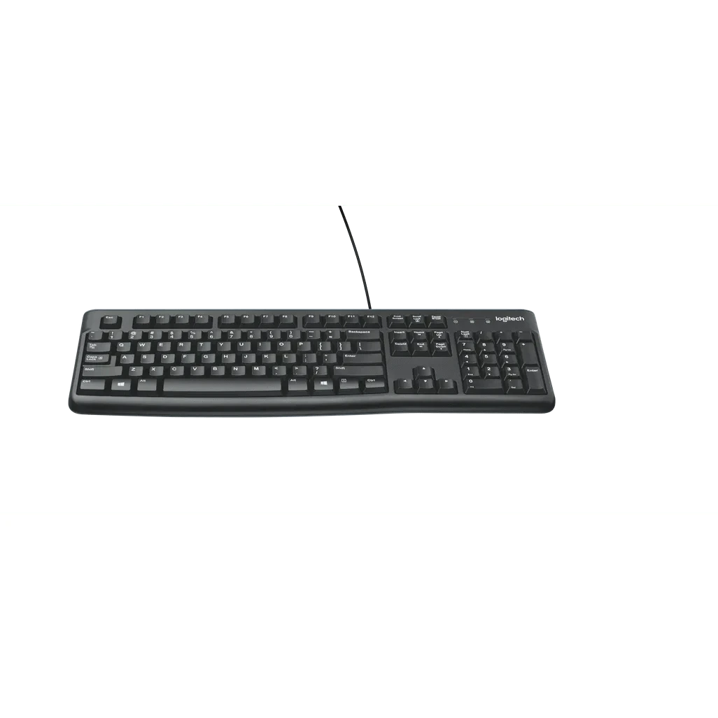 GUNMANSA Logitech K120 Corded Keyboard, Full-size (100%), Wired, USB, QWERTY, Black