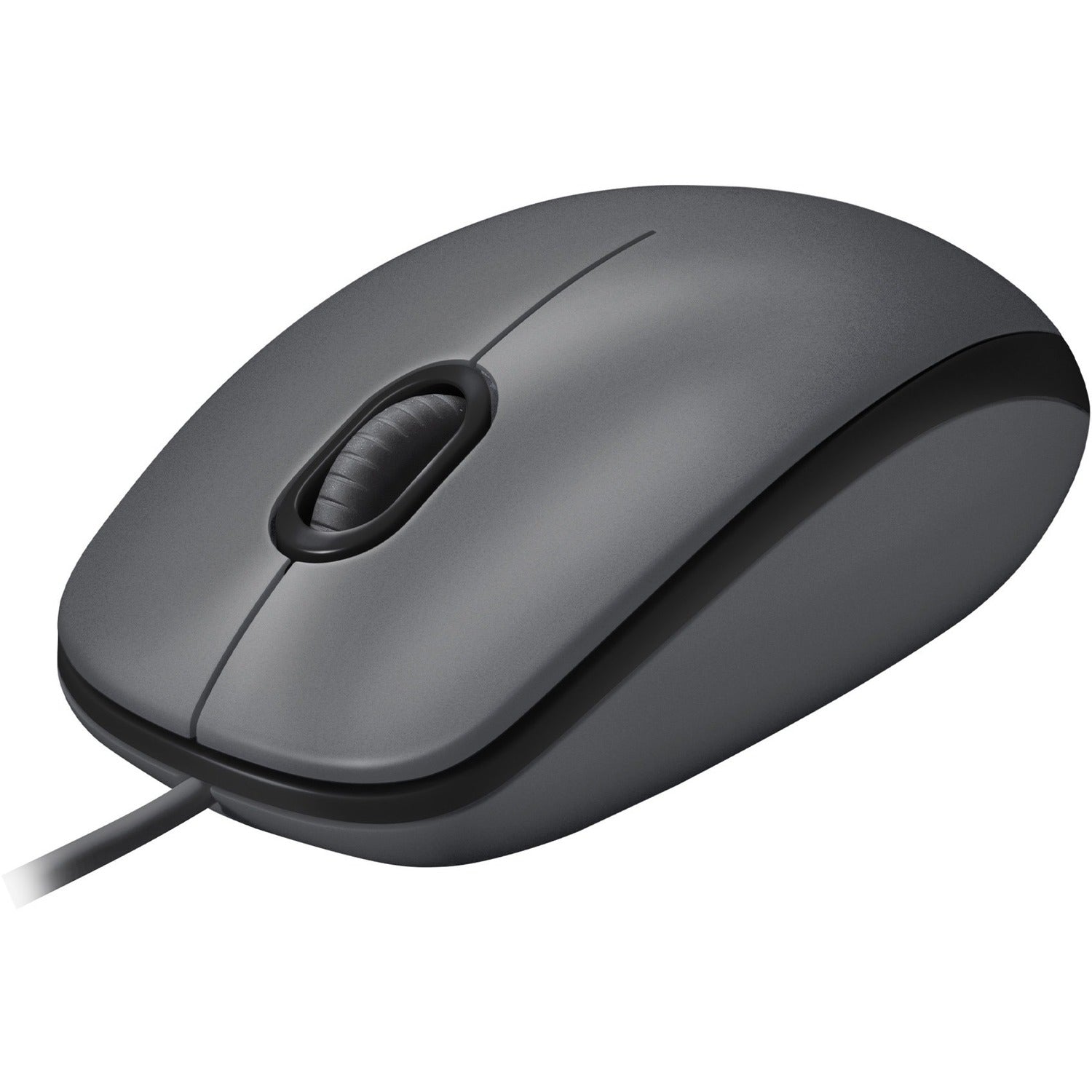 GUNMANSA Logitech M100 Wired USB Mouse, 3-Buttons,1000 DPI Optical Tracking, Ambidextrous, Compatible with PC, Mac, Laptop (Gray)