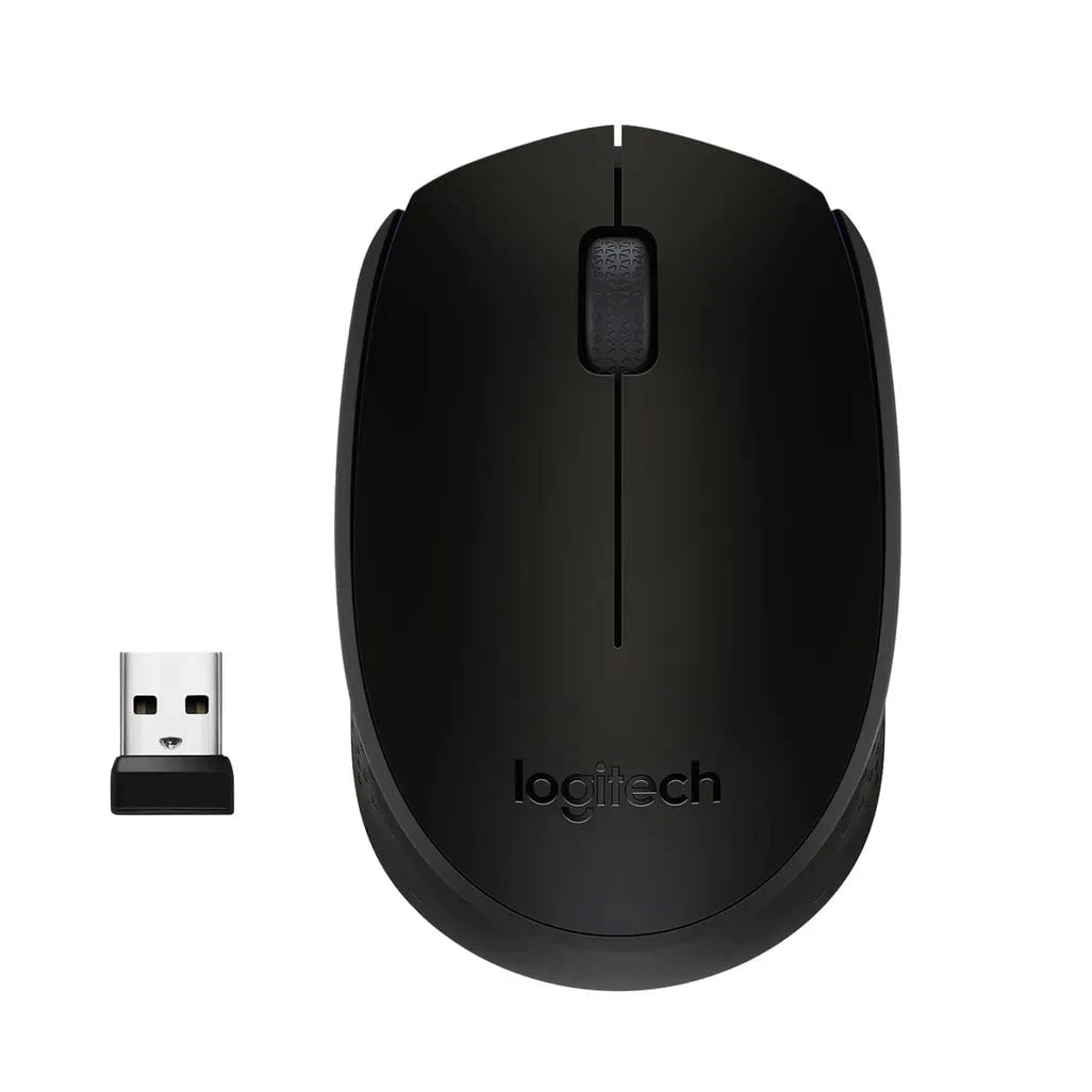 GUNMANSA Logitech M170 Wireless Mouse, Ambidextrous, Optical, RF Wireless, 1000 DPI, Black