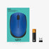 GUNMANSA Logitech M170 Wireless Mouse, Ambidextrous, Optical, RF Wireless, 1000 DPI, Blue
