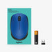 GUNMANSA Logitech M170 Wireless Mouse, Ambidextrous, Optical, RF Wireless, 1000 DPI, Blue
