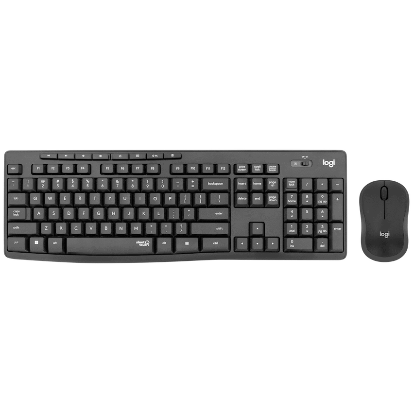 GUNMANSA Logitech MK295 Black Silent Wireless Keyboard & Mouse Combo
