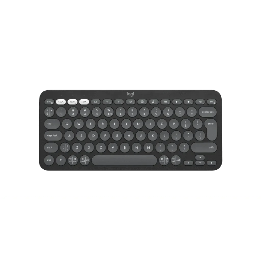 GUNMANSA Logitech Pebble Keys 2 K380s, Mini, Wireless, RF Wireless + Bluetooth