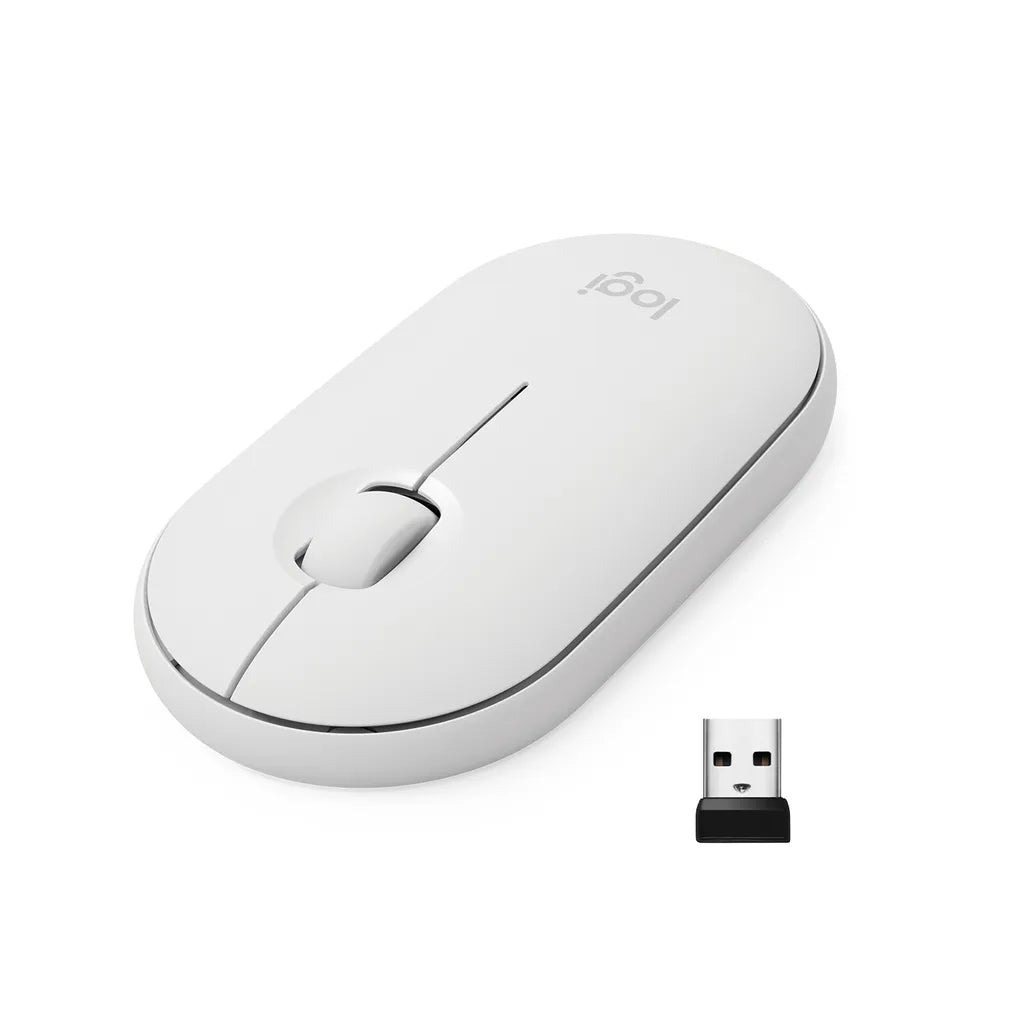GUNMANSA Logitech Pebble M350 Wireless Mouse - OFF-WHITE - 2.4GHZ/BT - N/A