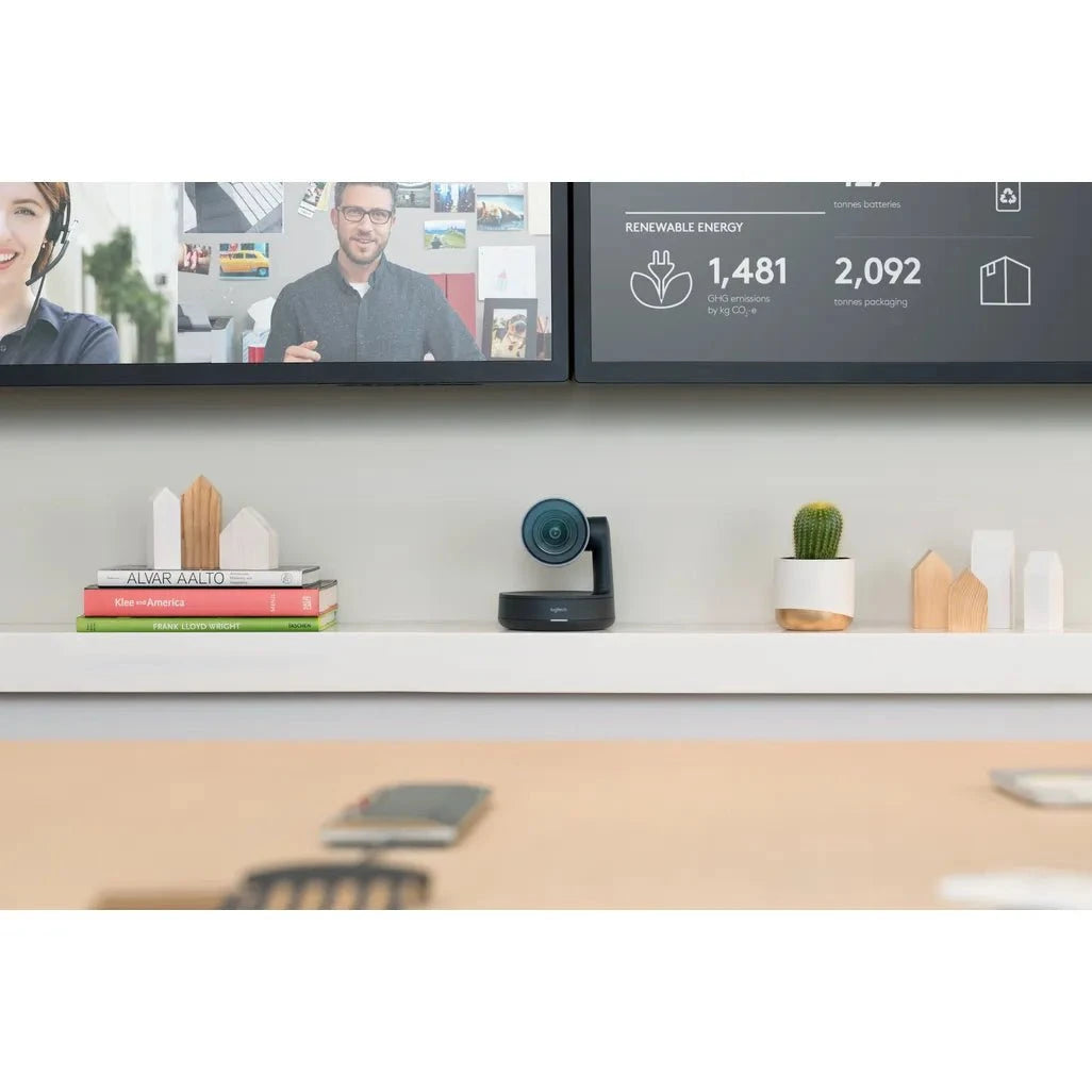 GUNMANSA Logitech Rally Camera, 3840 x 2160 pixels, 60 fps, 90°, 15x, Black