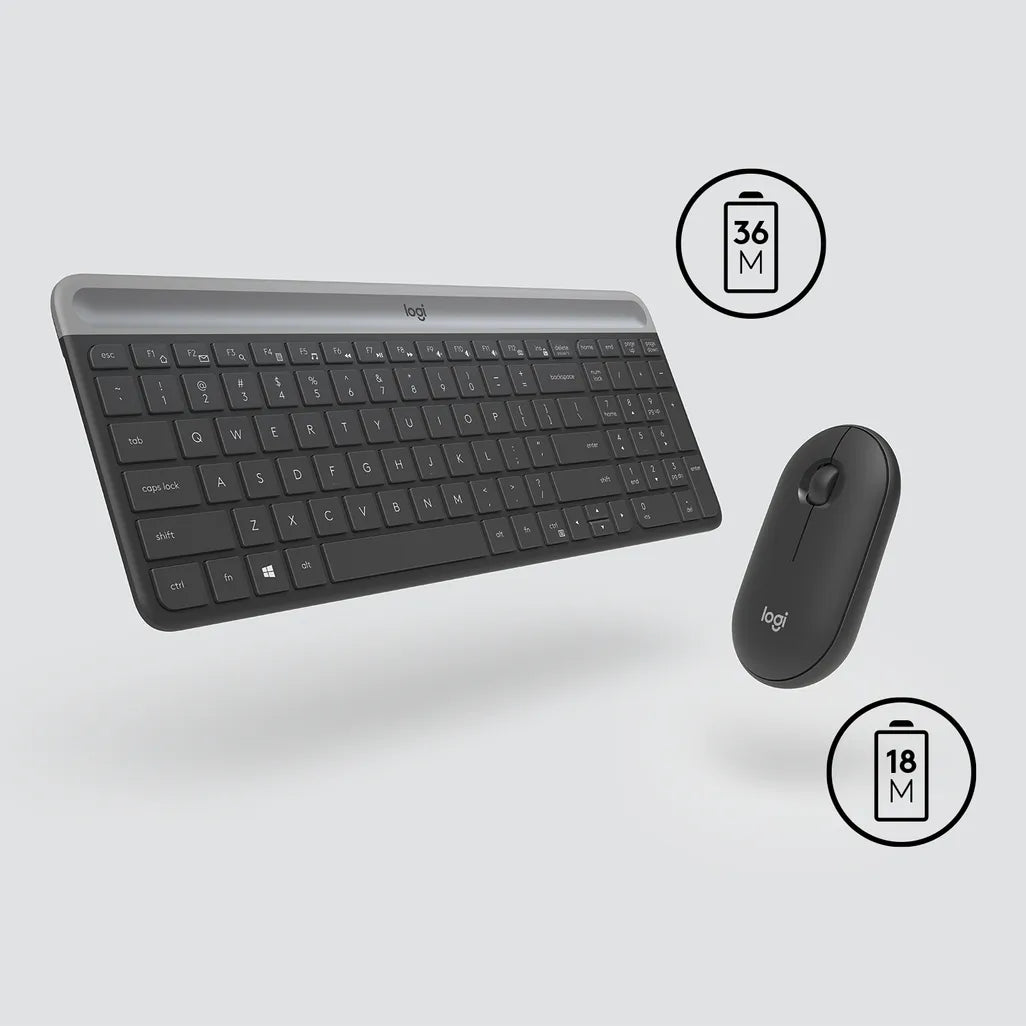 GUNMANSA Logitech Wireless Keyboard and Mouse Combo MK470 (GRAPHITE) 2-Year Limited Hardware warranty