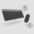 GUNMANSA Logitech Wireless Keyboard and Mouse Combo MK470 (GRAPHITE) 2-Year Limited Hardware warranty