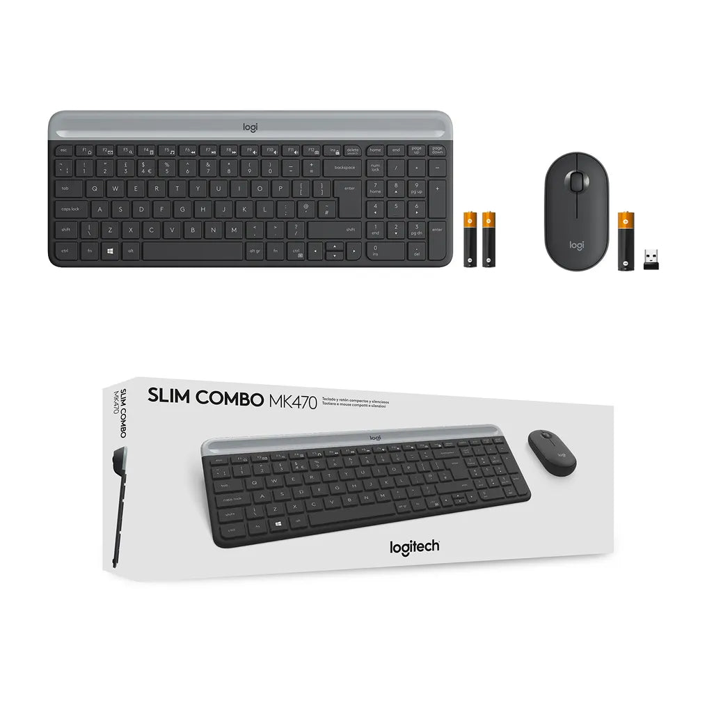 GUNMANSA Logitech Wireless Keyboard and Mouse Combo MK470 (GRAPHITE) 2-Year Limited Hardware warranty
