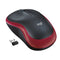 GUNMANSA Logitech Wireless Mouse M185, Ambidextrous, Optical, RF Wireless, 1000 DPI, Black, Red