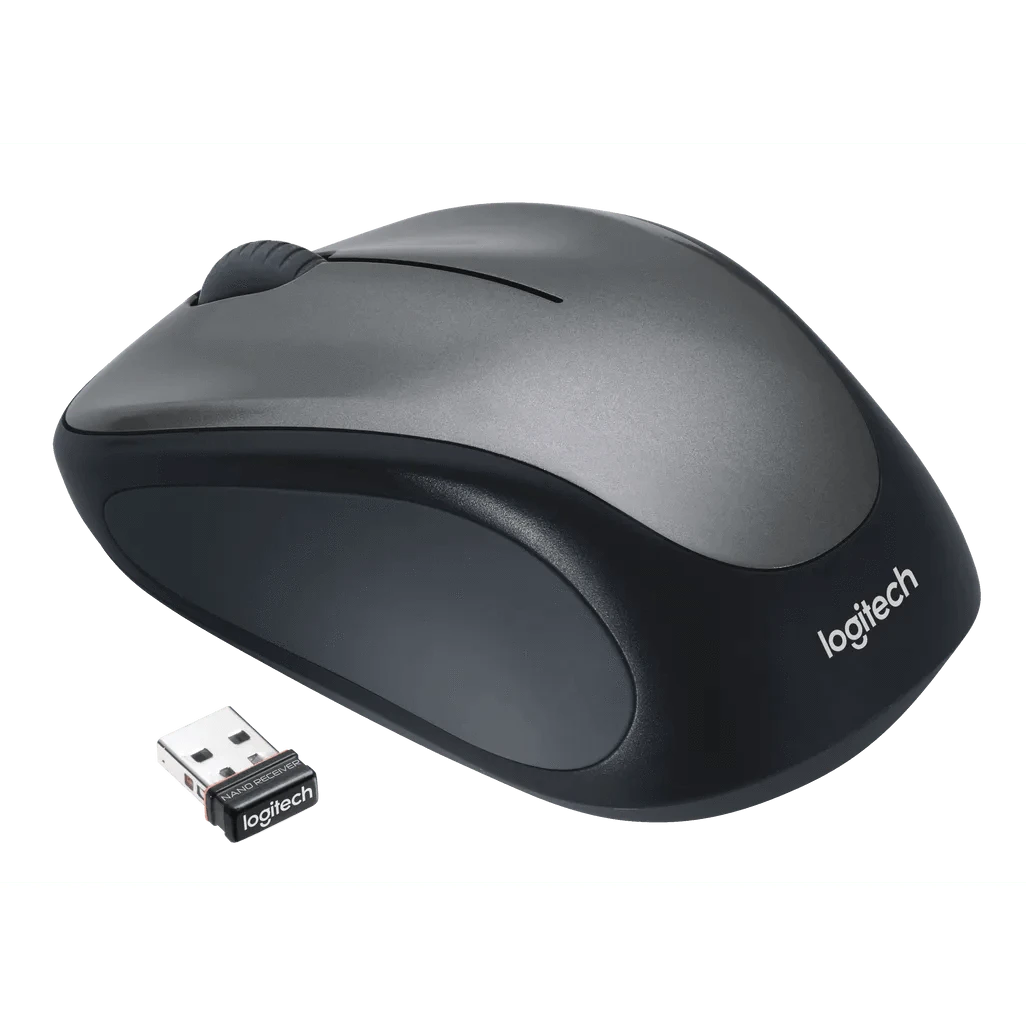 GUNMANSA Logitech Wireless Mouse M235, Ambidextrous, Optical, RF Wireless, 1000 DPI, Grey