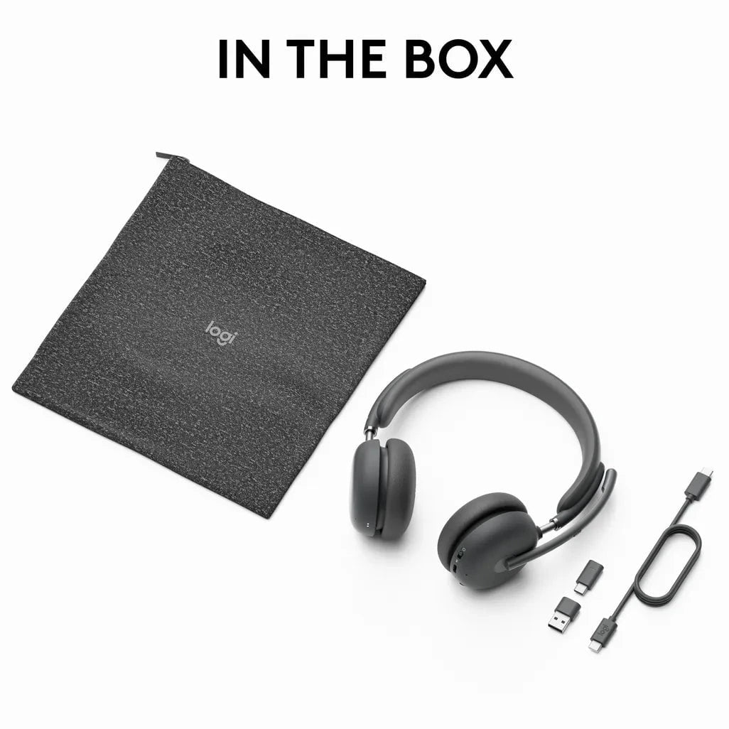 GUNMANSA Logitech Zone Wireless 2 Teams, Wired & Wireless, Office/Call center, 230 g, Headset, Graphite