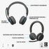 GUNMANSA Logitech Zone Wireless 2 Teams, Wired & Wireless, Office/Call center, 230 g, Headset, Graphite