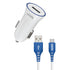 GUNMANSA LOOP'D USB Port Car Charger With Type-C Cable - 10.5W