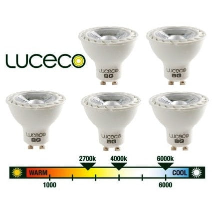 GUNMANSA Luceco GU10 5W Warm White 5 Pack LED 370 Lumens