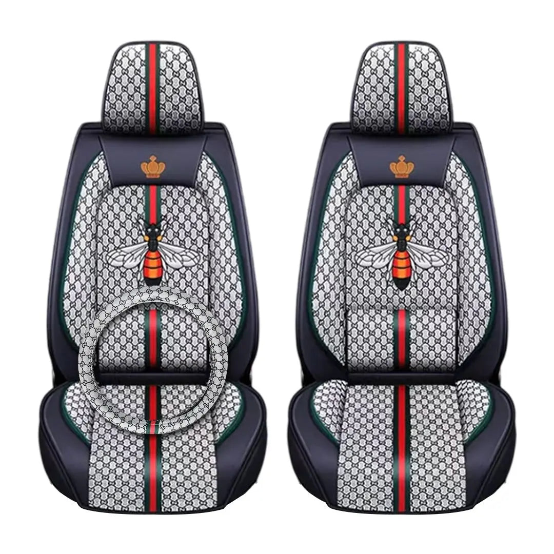 GUNMANSA Luxury Italian Inspired Car Seat Covers With Steering Wheel Cover (12-Piece)