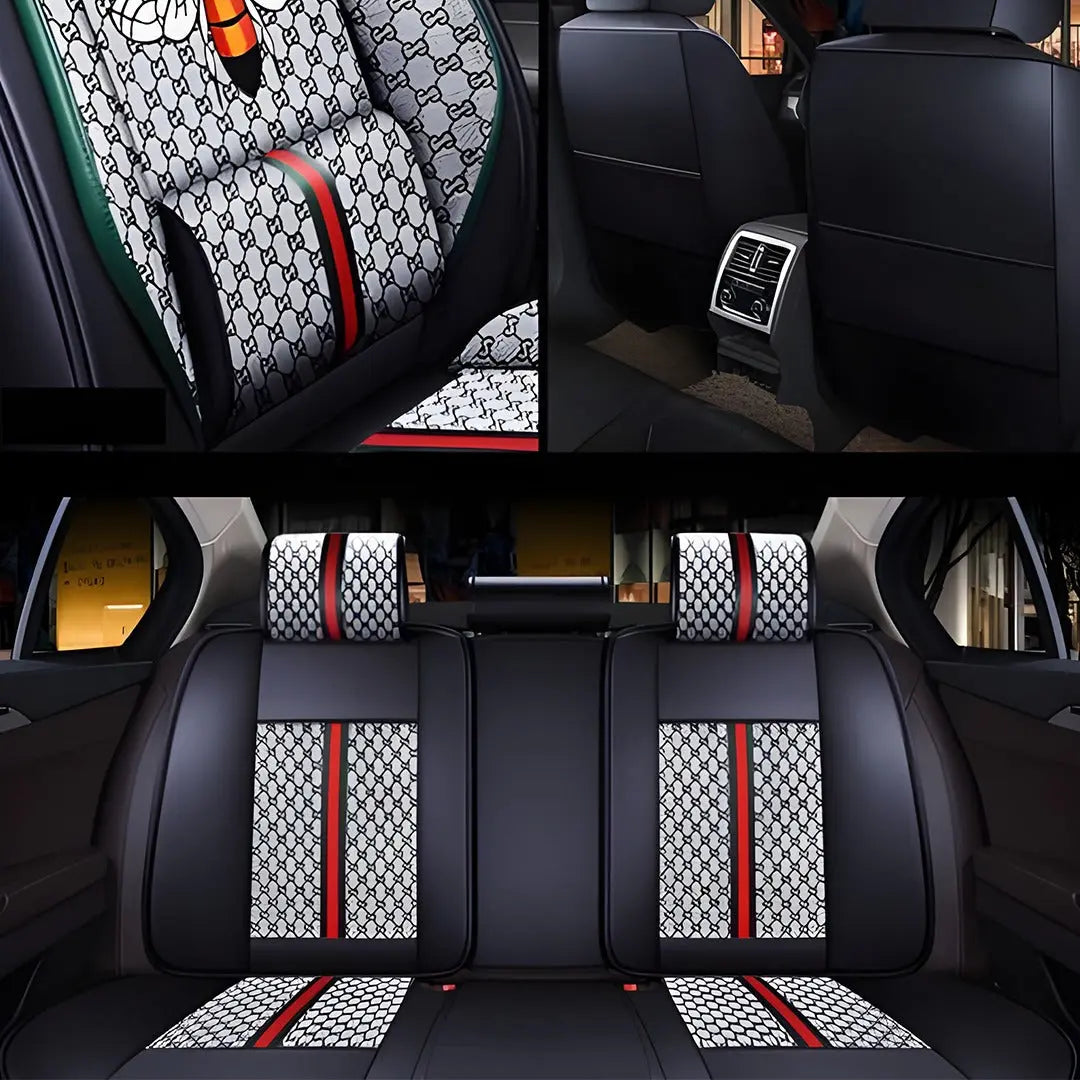 GUNMANSA Luxury Italian Inspired Car Seat Covers With Steering Wheel Cover (12-Piece)