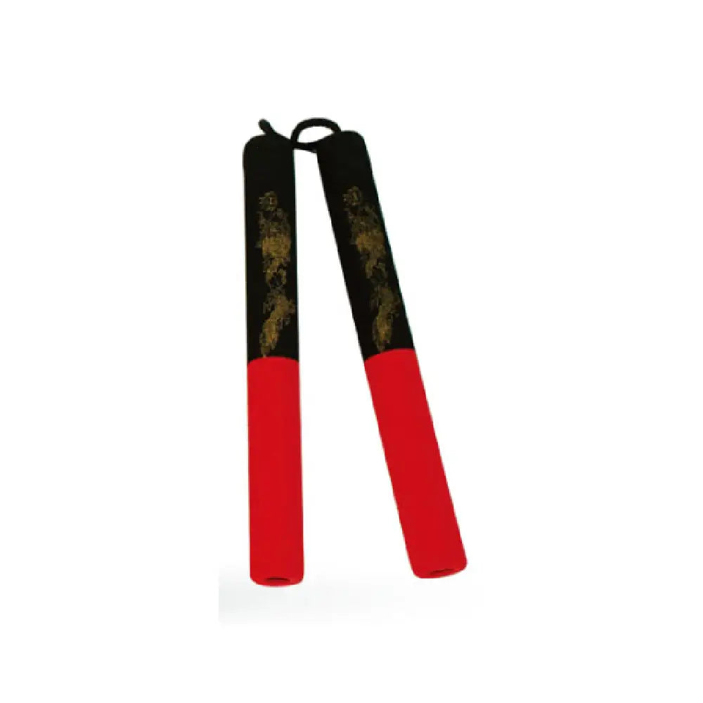GUNMANSA MA-String Foam Chaku Red/Black w/Dragon 12" – E125