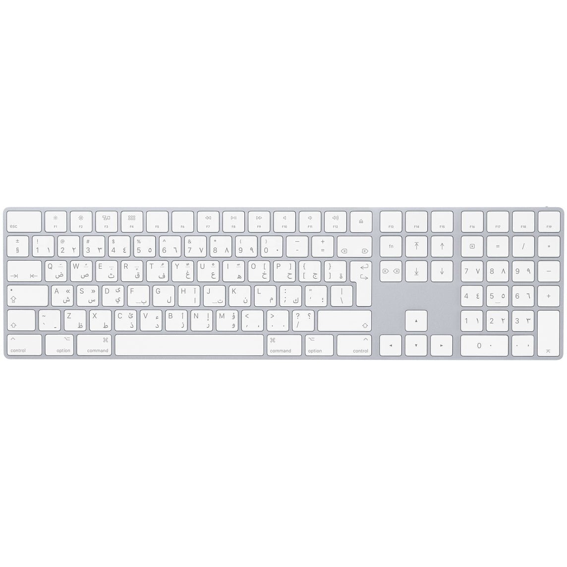 GUNMANSA MAGIC KEYBOARD WITH NUMERIC KEYPAD - INTERNATIONAL ENGLISH - SILVER