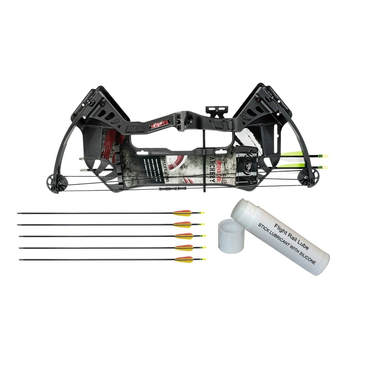 GUNMANSA Man Kung 25lbs Compound Bow Set/ Black - MK-CBK1-BK