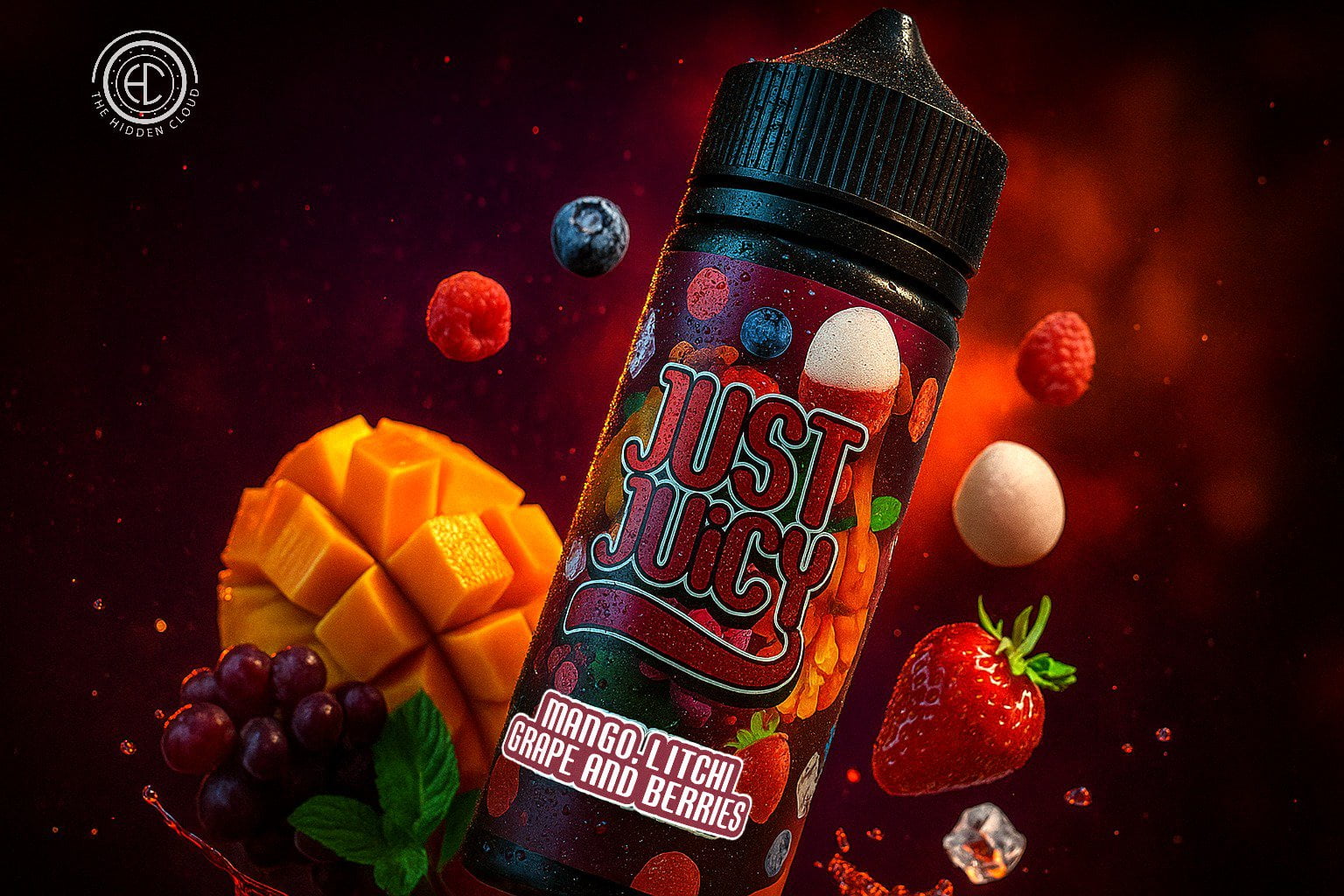 GUNMANSA Mango Litchi Grape & Berries 30Ml Flavorshot 
                                                                                                    30 Ml Just Juicy Eliquid