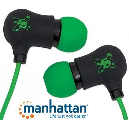 GUNMANSA Manhattan Black-Green Sound Science Nova Sweatproof Earphones