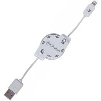 GUNMANSA Manhattan iLynk Lightning Cable Retractable 1m White