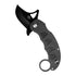 GUNMANSA Mantis Snaggle Tooth Black Oxide Folding Knife - MKF814