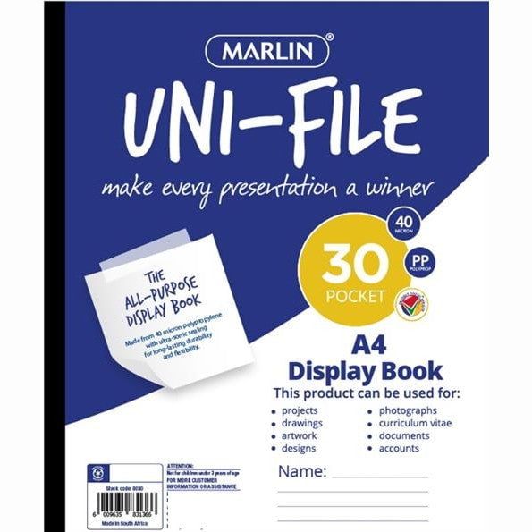 GUNMANSA Marlin A4 All Purpose UniFile 30 Page Display Book
