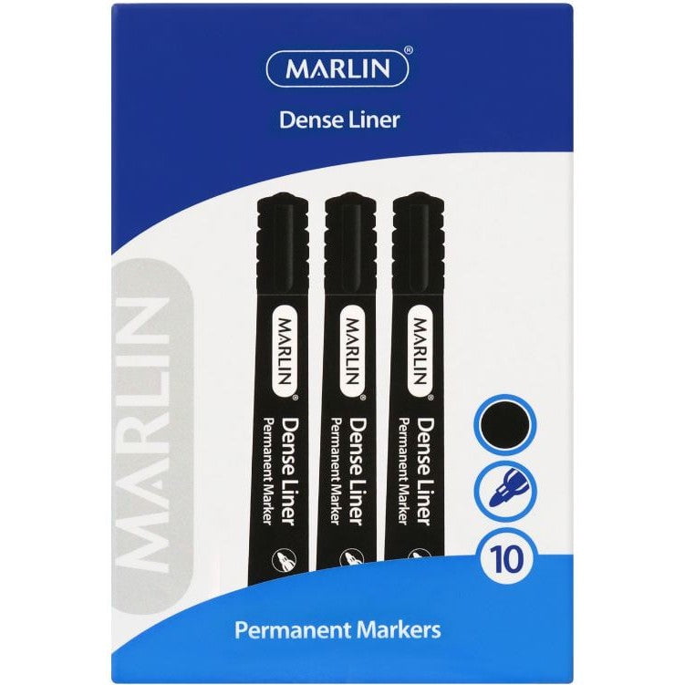 GUNMANSA Marlin Dense Permanent Markers Black 10