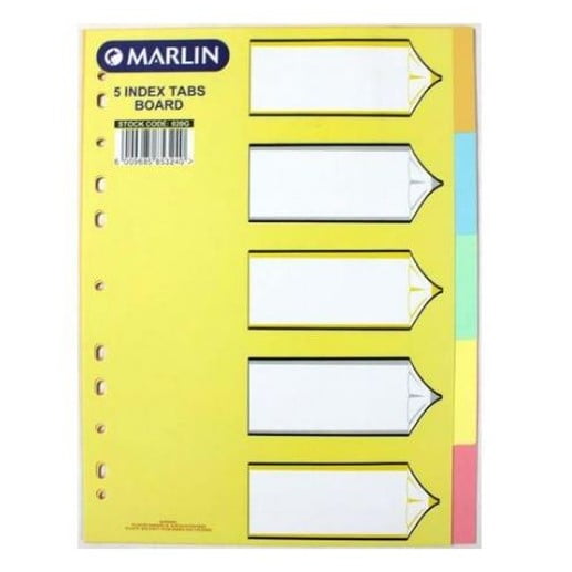GUNMANSA Marlin File Dividers Bright C/BOARD 1- 5
