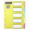 GUNMANSA Marlin File Dividers Bright C/BOARD 1- 5