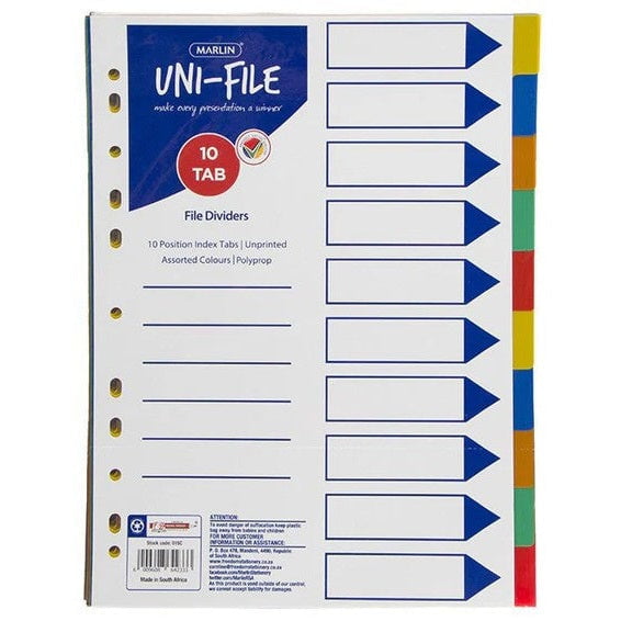 GUNMANSA MARLIN FILE DIVIDERS JAN - DEC POLYPROP