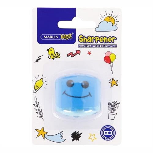 GUNMANSA Marlin Kids 2 Hole Sharpener With Container Blue