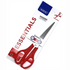 GUNMANSA Marlin Large Scissors 165mm Red-Stainless