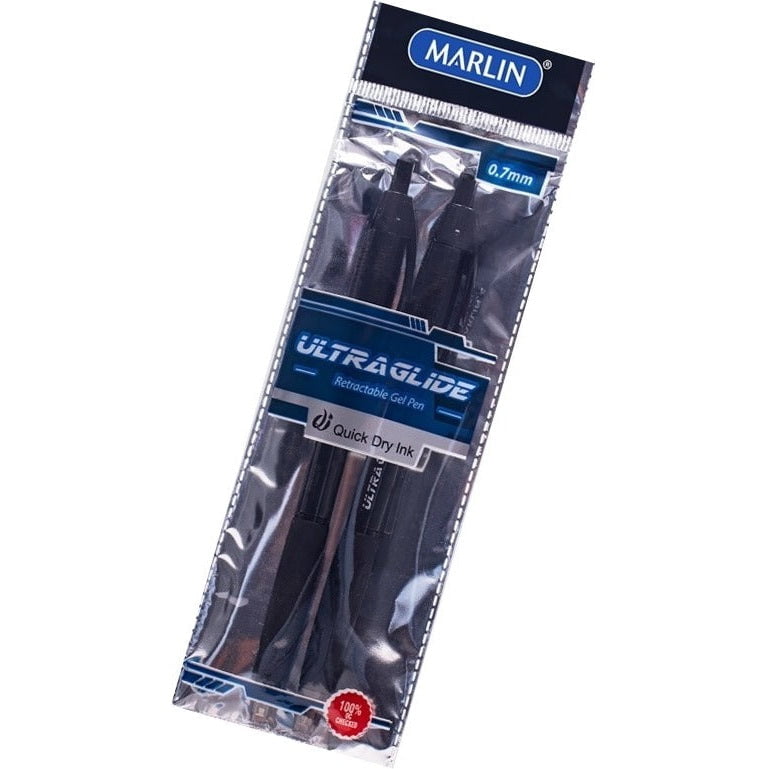 GUNMANSA Marlin Ultraglide Retractable Ballpoint Pen Black 2 Pack