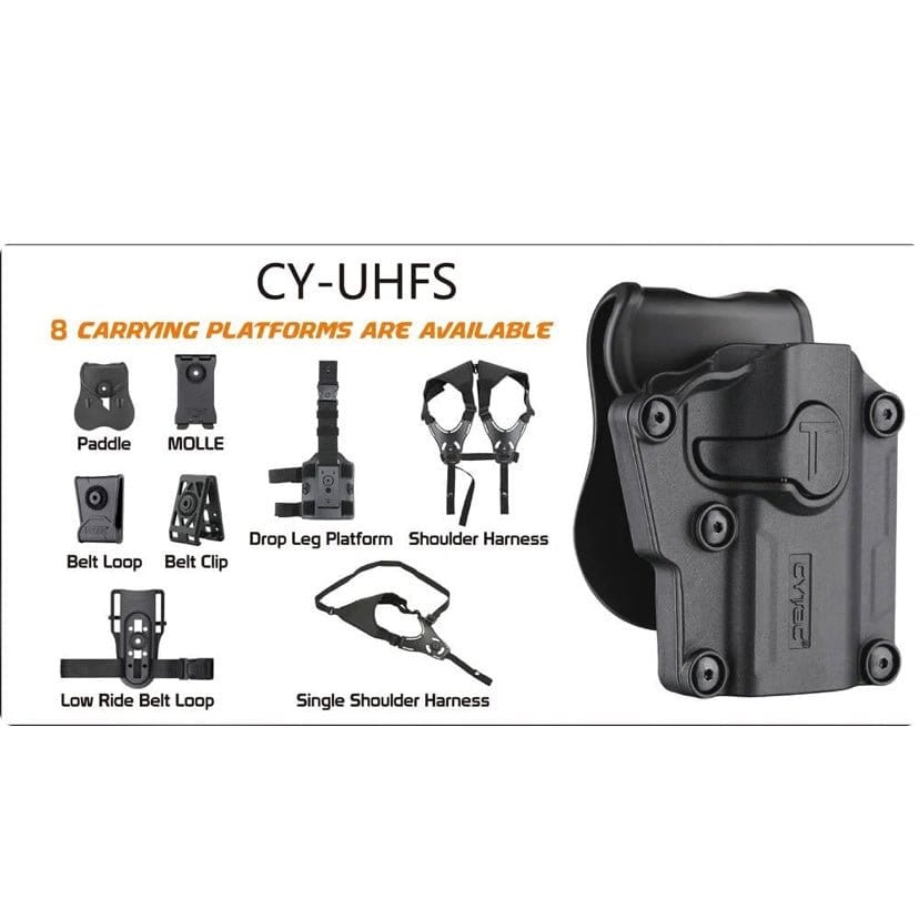 GUNMANSA MEGA UNIVERSAL LEFT HAND CYTEC HOLSTER OWB