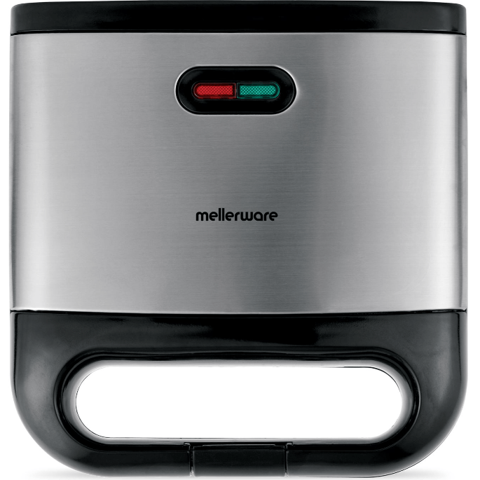GUNMANSA Mellerware 800W 2 Slice Non-Stick Black Sandwich Maker