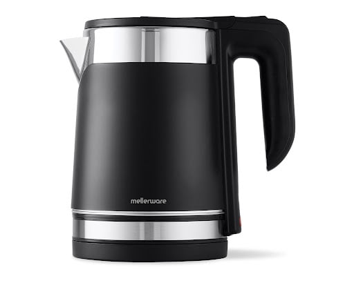GUNMANSA Mellerware Breede 360° Cordless Black & White 2L Plastic Kettle