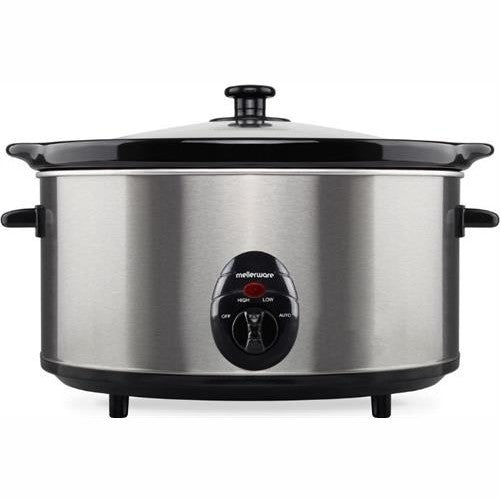 GUNMANSA Mellerware Slow Cooker Stainless Steel Brushed 6.5L 320W
