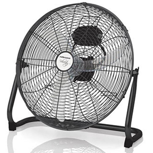 GUNMANSA Mellerware Steel Black Hi Velocity 45cm 3 Speed Floor Fan