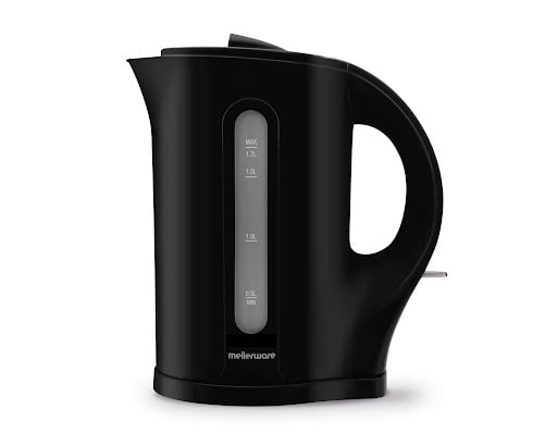 GUNMANSA Mellerware Tugela 1.7L Black Cordless Plastic Kettle