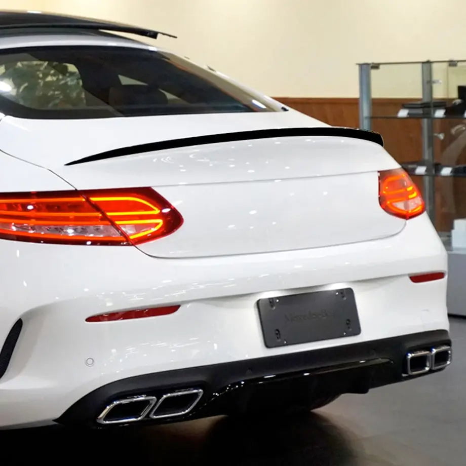GUNMANSA Merc C205 Coupe (15-20) Gloss Black Plastic Boot Spoiler
