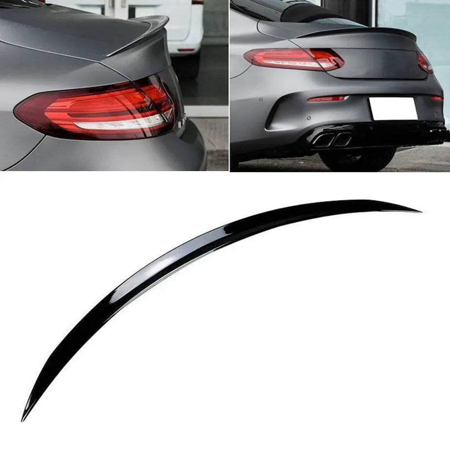 GUNMANSA Merc C205 Coupe (15-20) Gloss Black Plastic Boot Spoiler