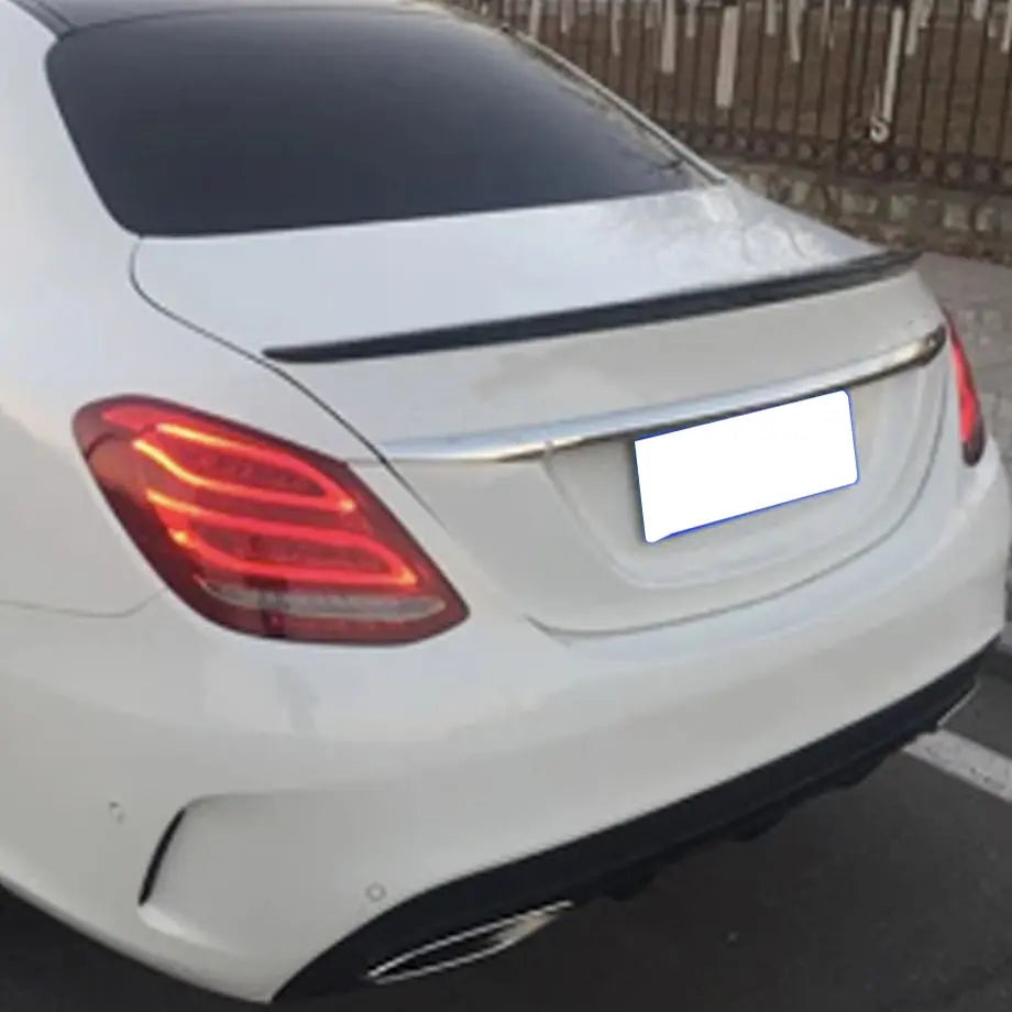 GUNMANSA Merc W205 (15-20) C-Class AMG Style Gloss Black Boot Spoiler