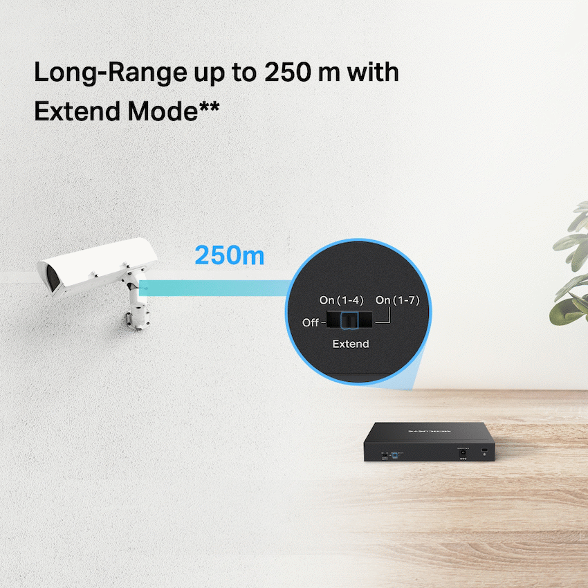 GUNMANSA Mercusys 8-Port Gigabit Switch 7-POE