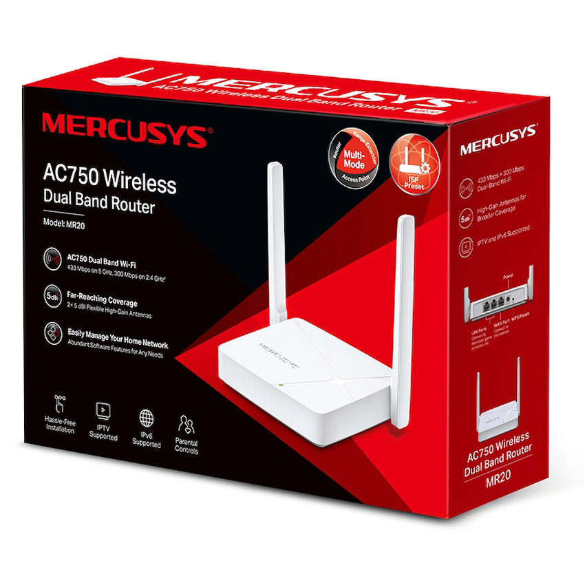 GUNMANSA Mercusys AC750 Dual Band WiFi 5 Router