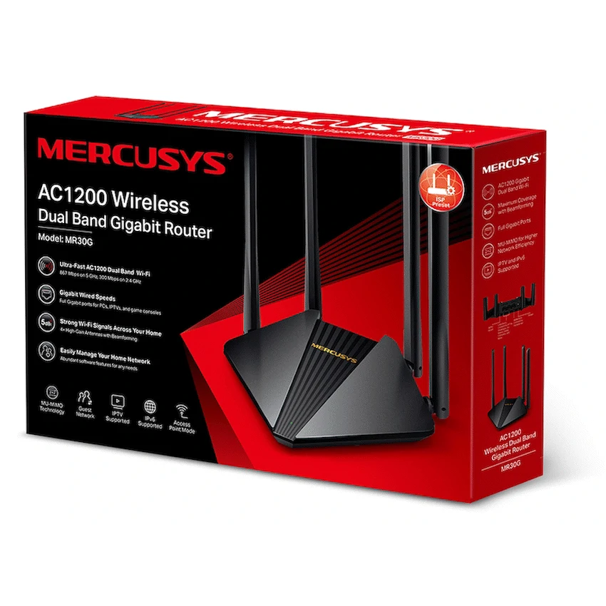 GUNMANSA Mercusys MR30G AC1200 Wireless Dual Band Gigabit Router