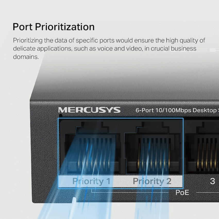 GUNMANSA Mercusys MS106LP 6-Port Desktop Switch
