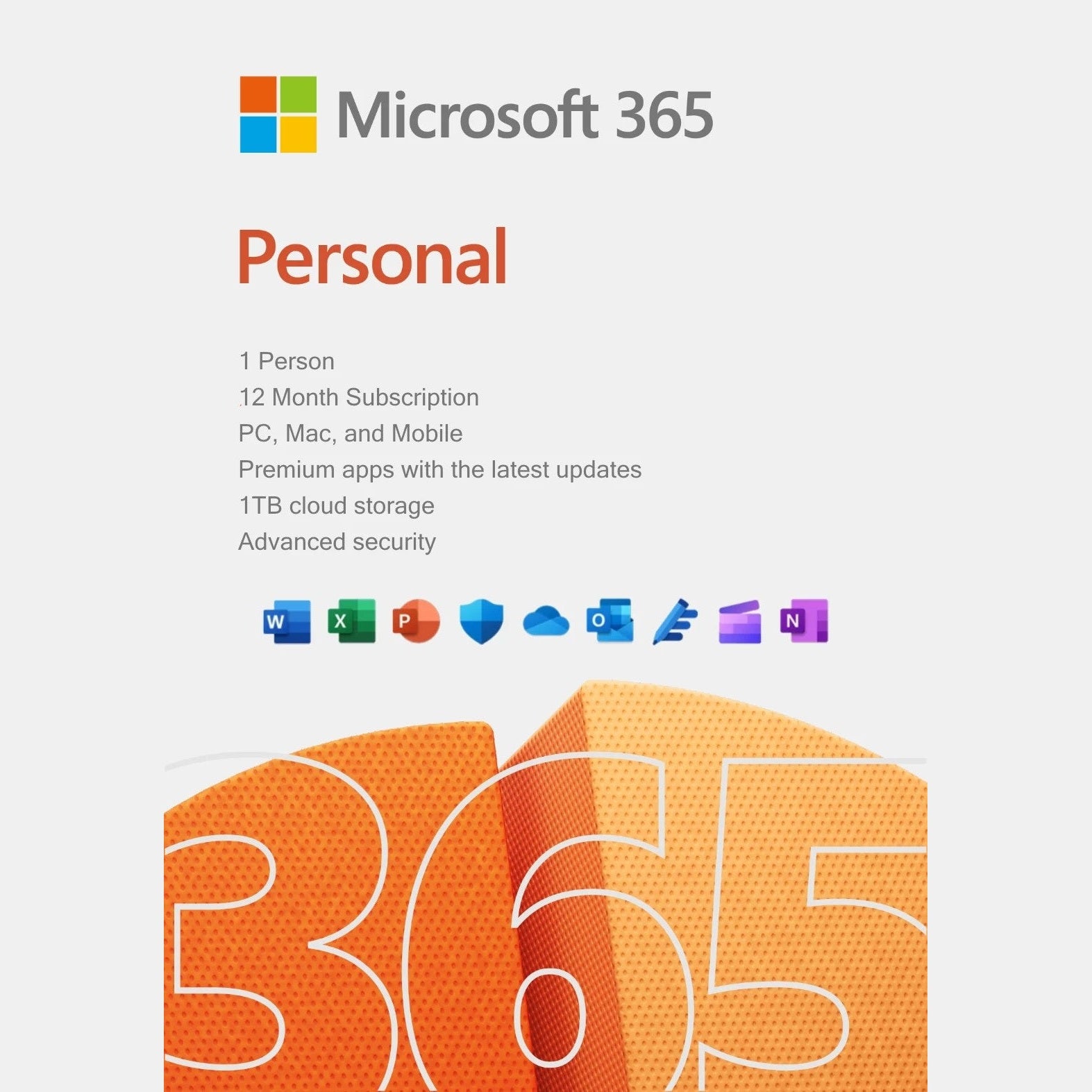 GUNMANSA Microsoft M365 Personal English Africa Only Medialess 1 Year Subscription. OS: Windows 10 or Windows 11 - EP2-32403.